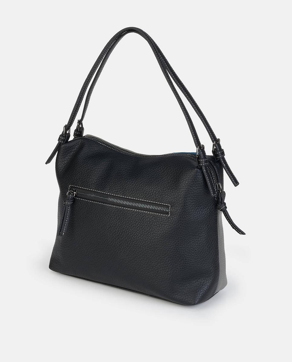 Mala Hobo com Fecho de Correr Preto-2