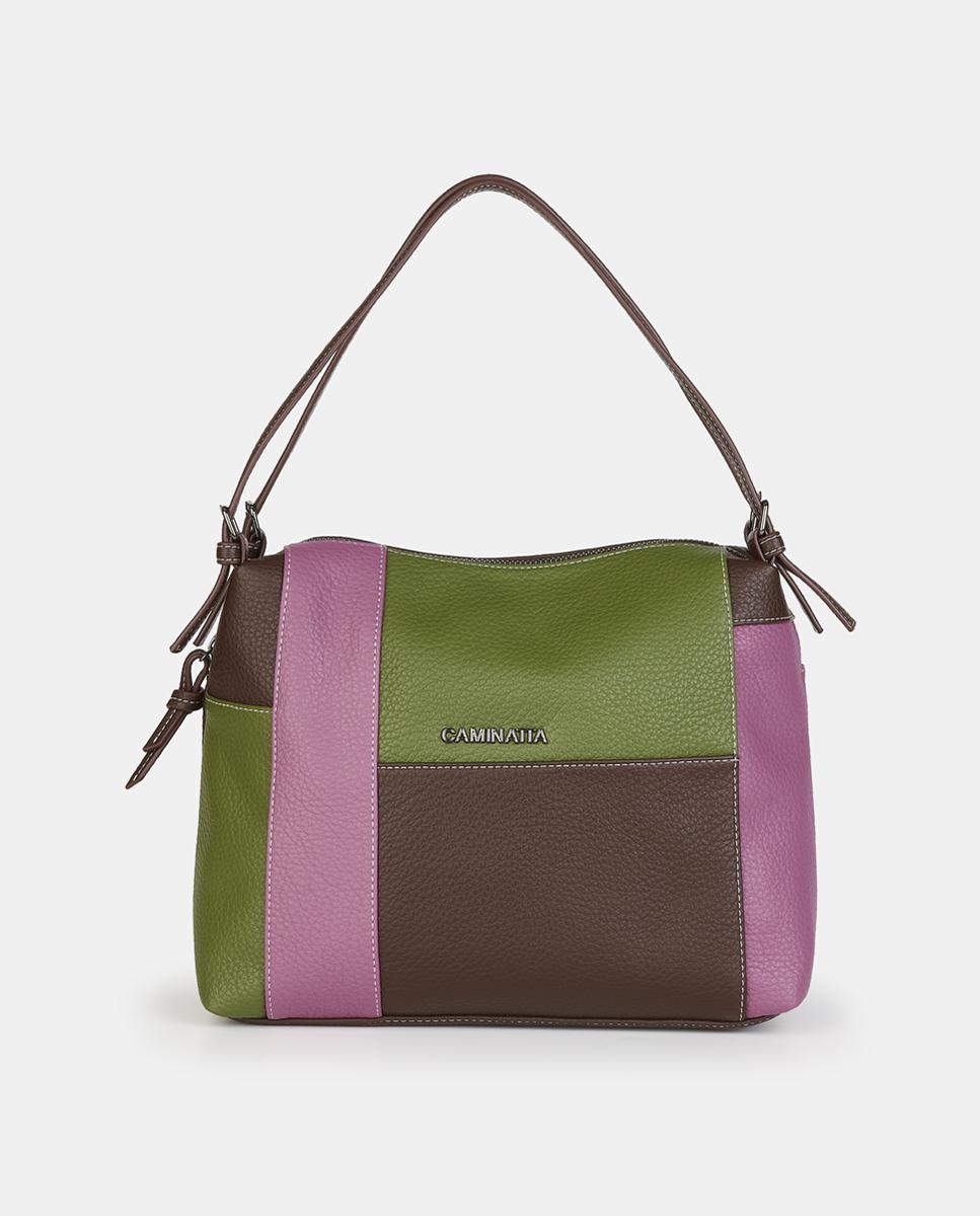 Mala Hobo com Fecho de Correr Castanho-1