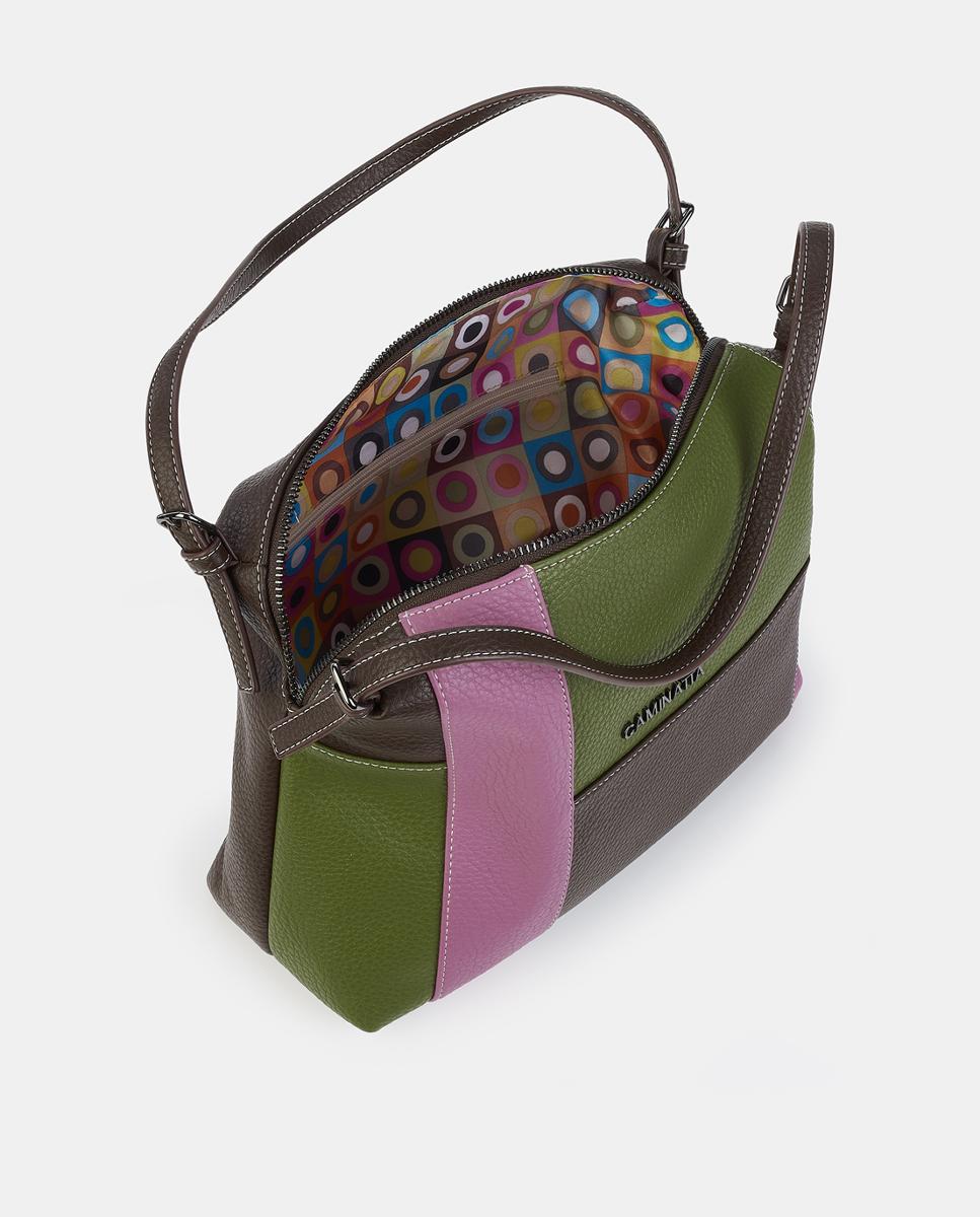 Mala Hobo com Fecho de Correr Castanho-3