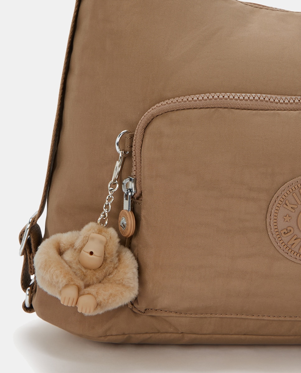 Mala de Ombro Média Conversível em Mochila Camel-4