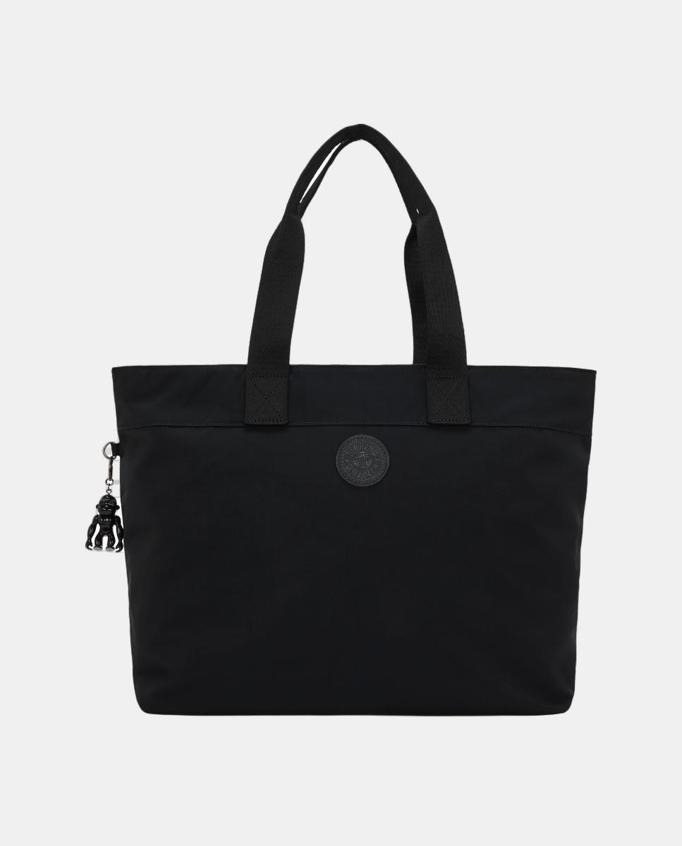 Mala Tipo Tote Grande com Compartimento para Portátil Preto-1