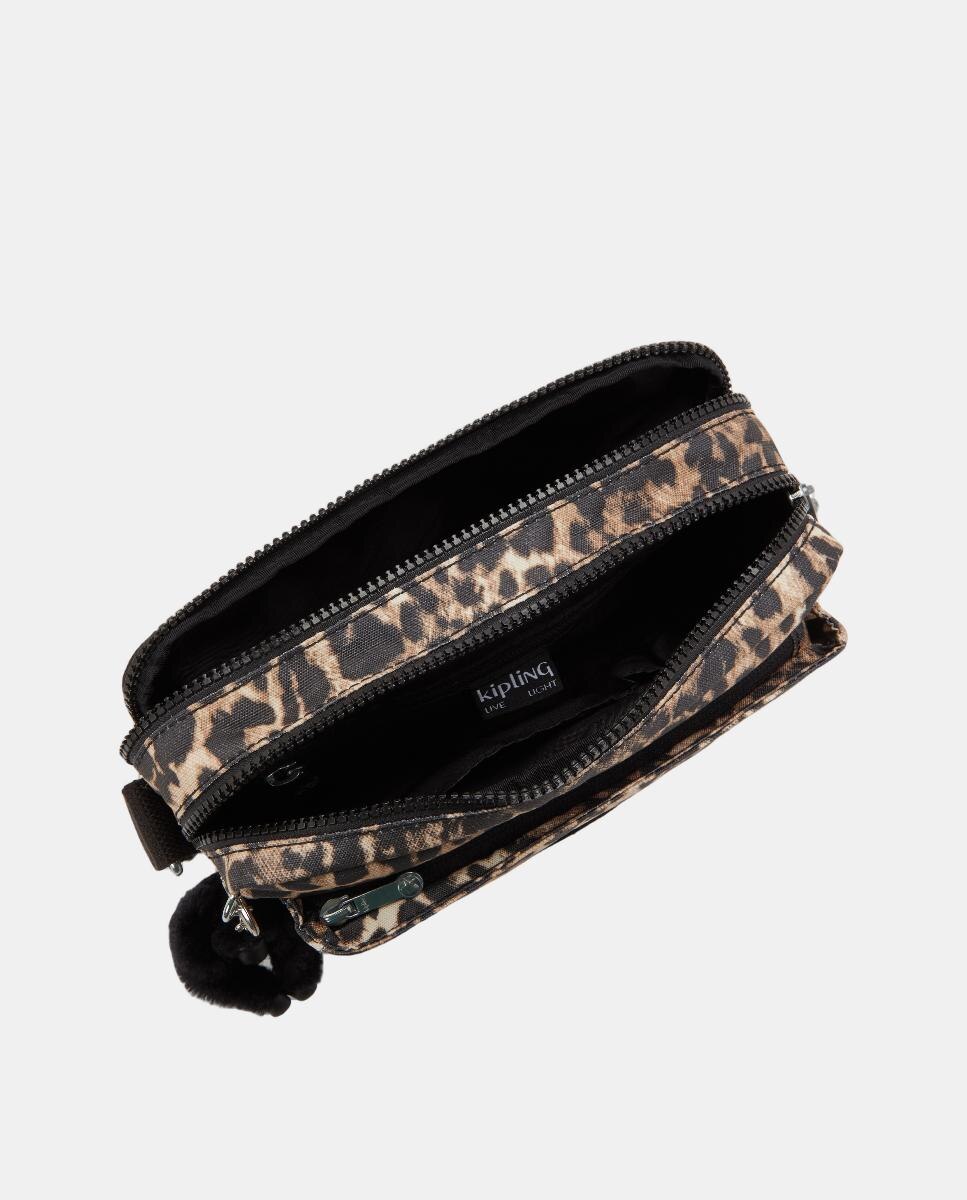 Versátil bolso cruzado mediano con correa ajustable para el hombro - Kipling - Negro / Natural Negro / Natural-2