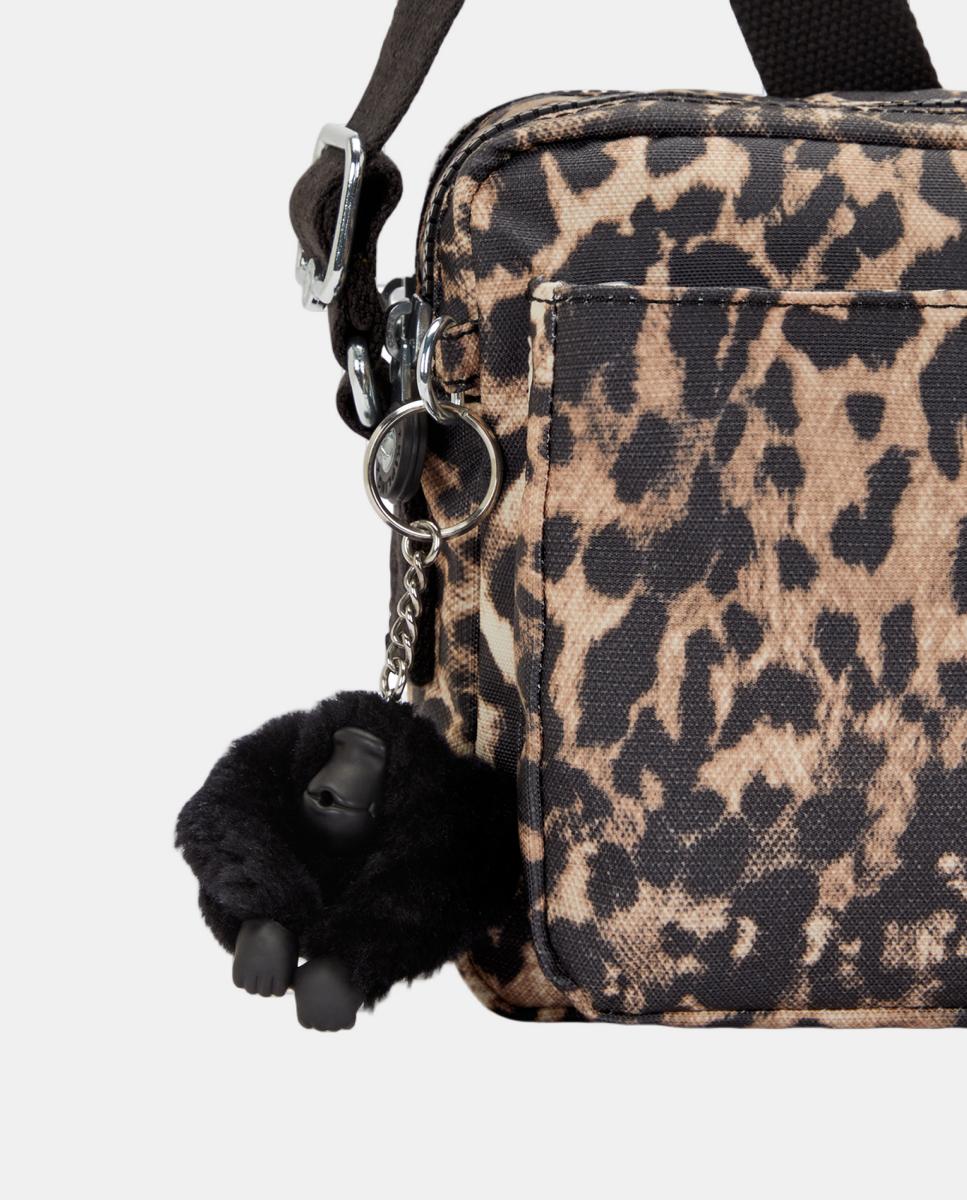Versátil bolso cruzado mediano con correa ajustable para el hombro - Kipling - Negro / Natural Negro / Natural-3
