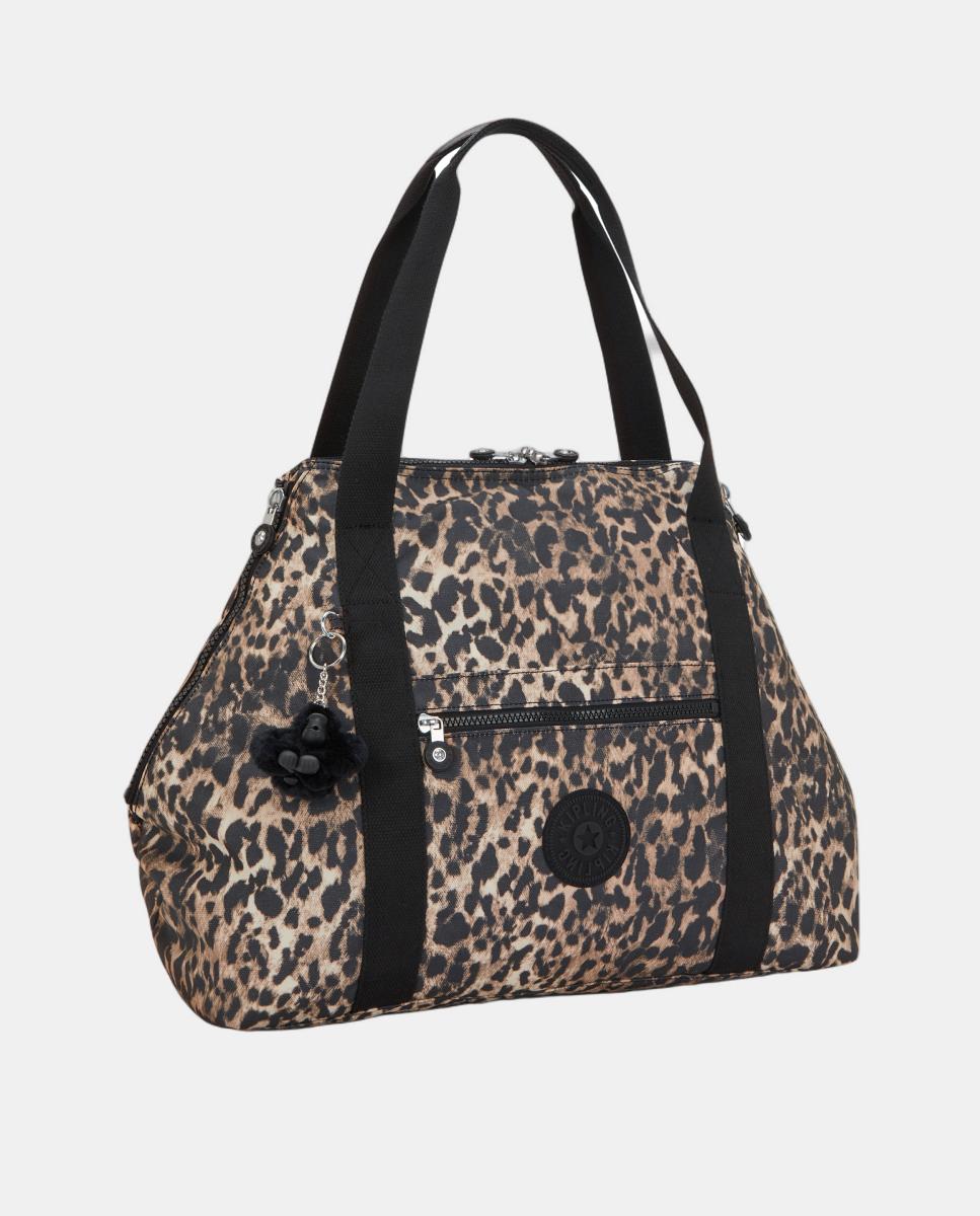 Mala Tipo Tote de Viagem com Capa para Carrinho Preto / Natural-3