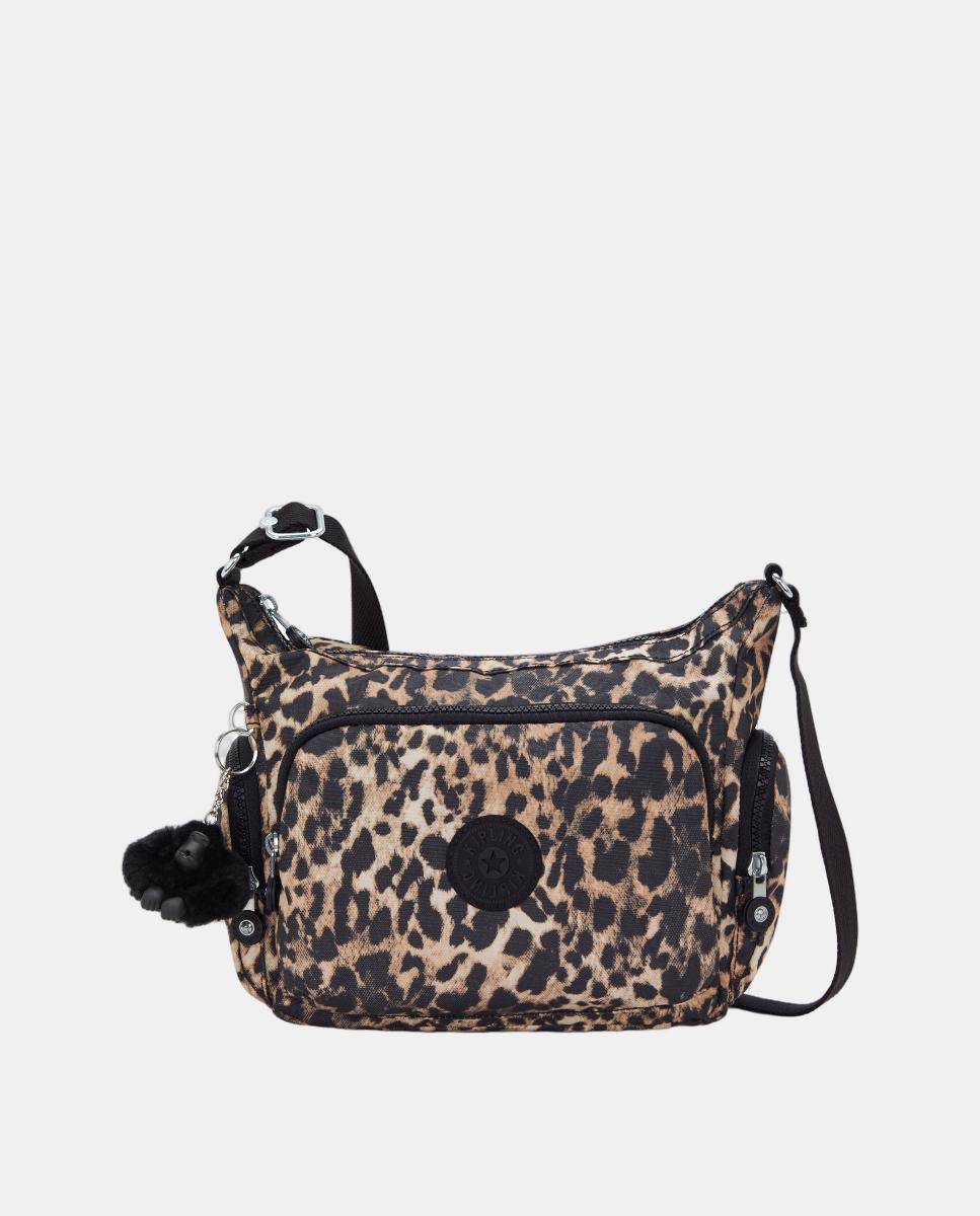Bolso bandolera mediano con correa ajustable - Kipling - Negro / Natural Negro / Natural-1