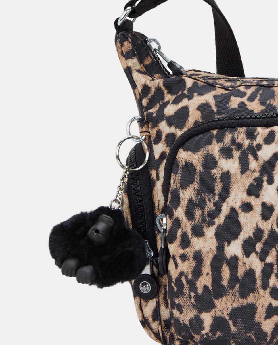 Bolso bandolera mediano con correa ajustable - Kipling - Negro / Natural Negro / Natural-3
