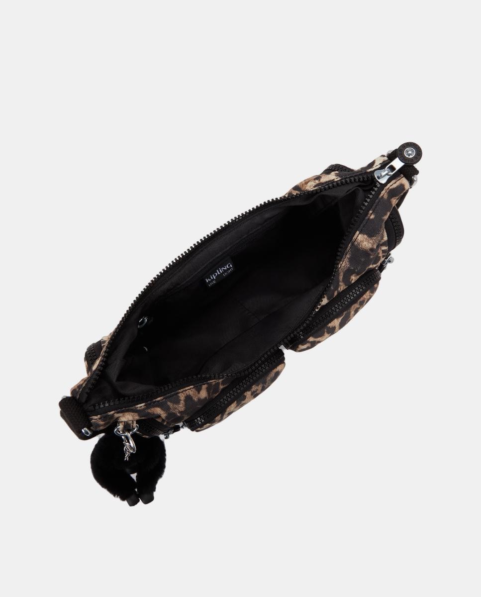 Mala a Tiracolo Pequena Preto / Natural-2