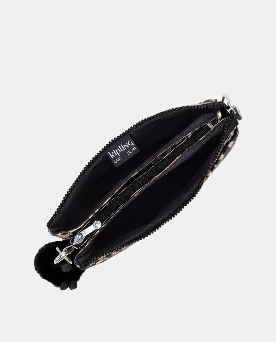 Bolso pequeño bandolera - Kipling - Negro / Natural Negro / Natural-3