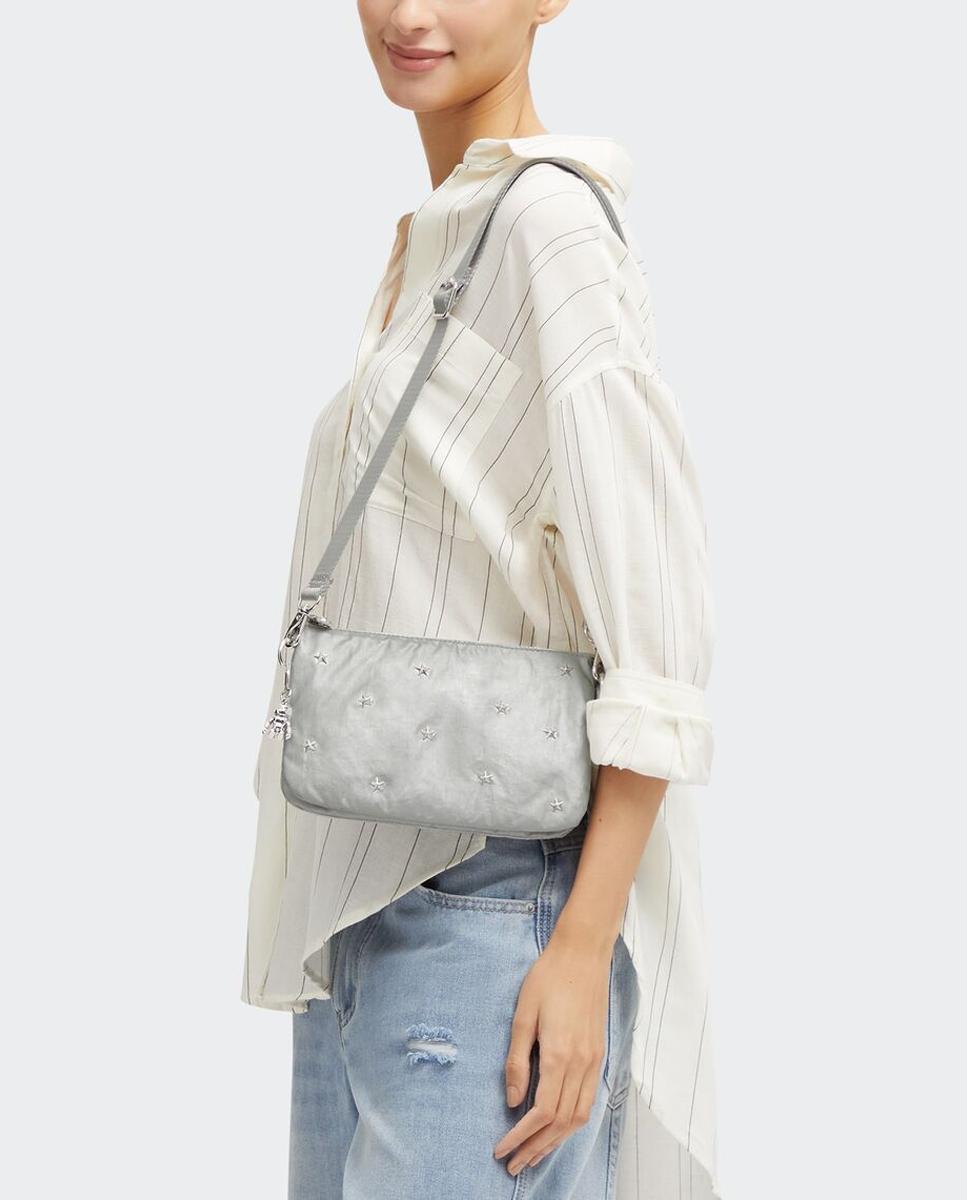 Mala a Tiracolo Pequena Prata-7