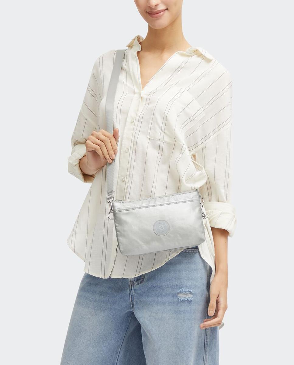 Mala a Tiracolo Pequena Prata-8