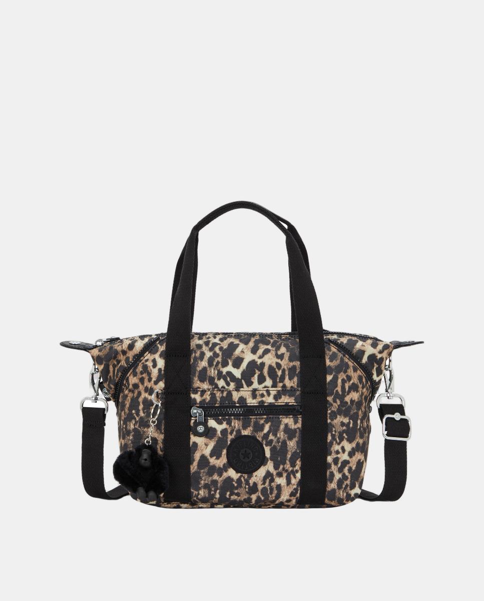 Mini Mala Tipo Tote com Correia Amovível Preto / Natural-1