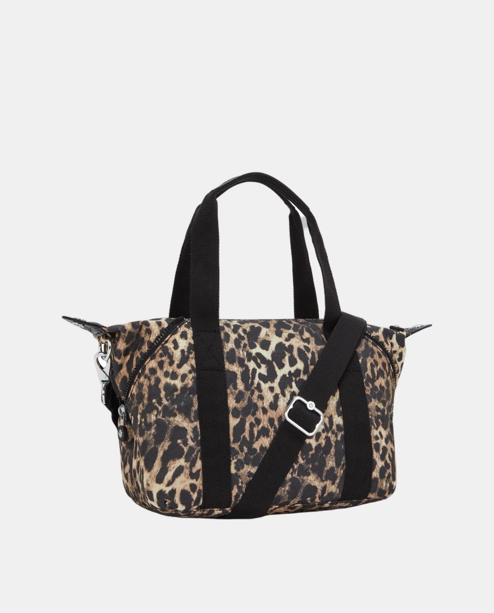 Mini Mala Tipo Tote com Correia Amovível Preto / Natural-2