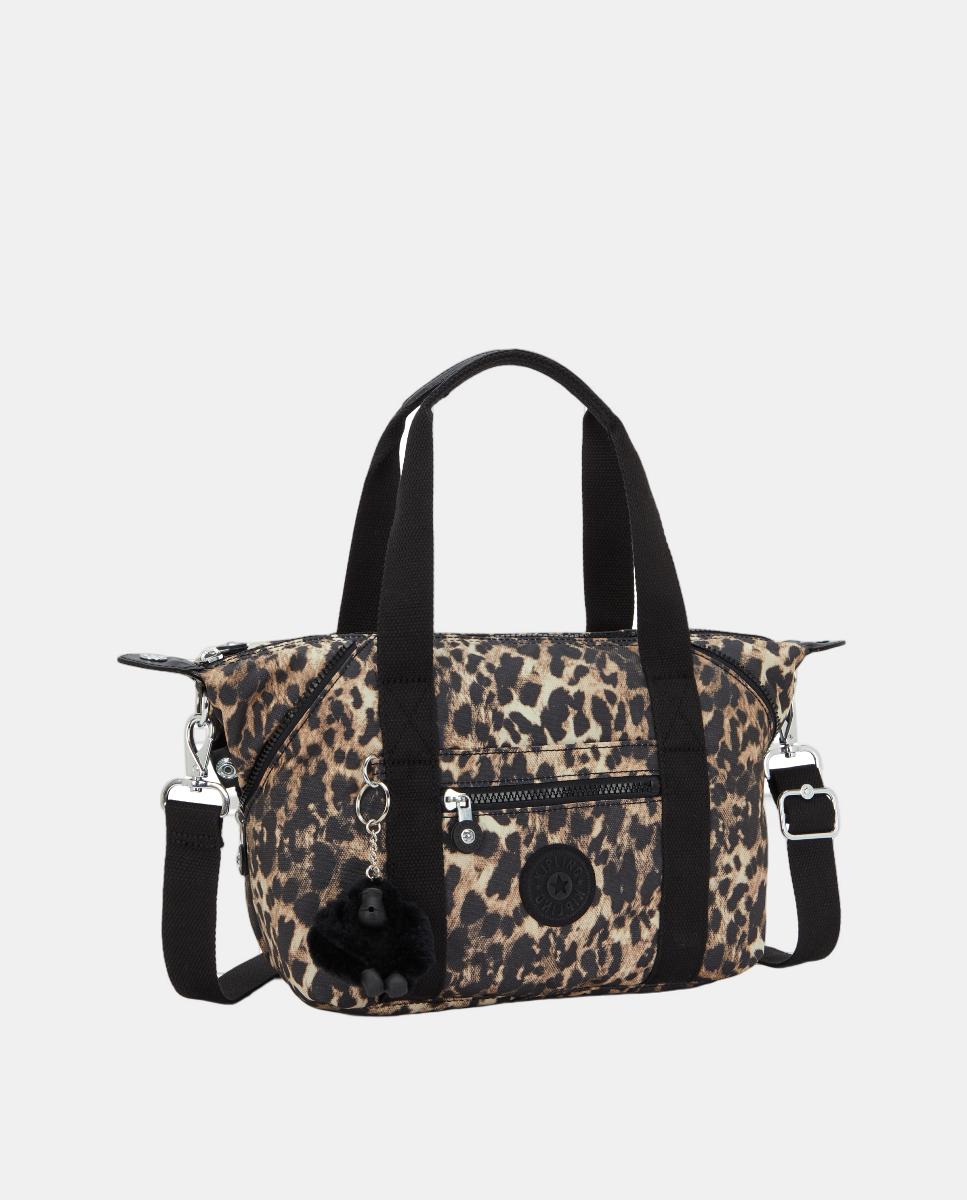 Mini Mala Tipo Tote com Correia Amovível Preto / Natural-4