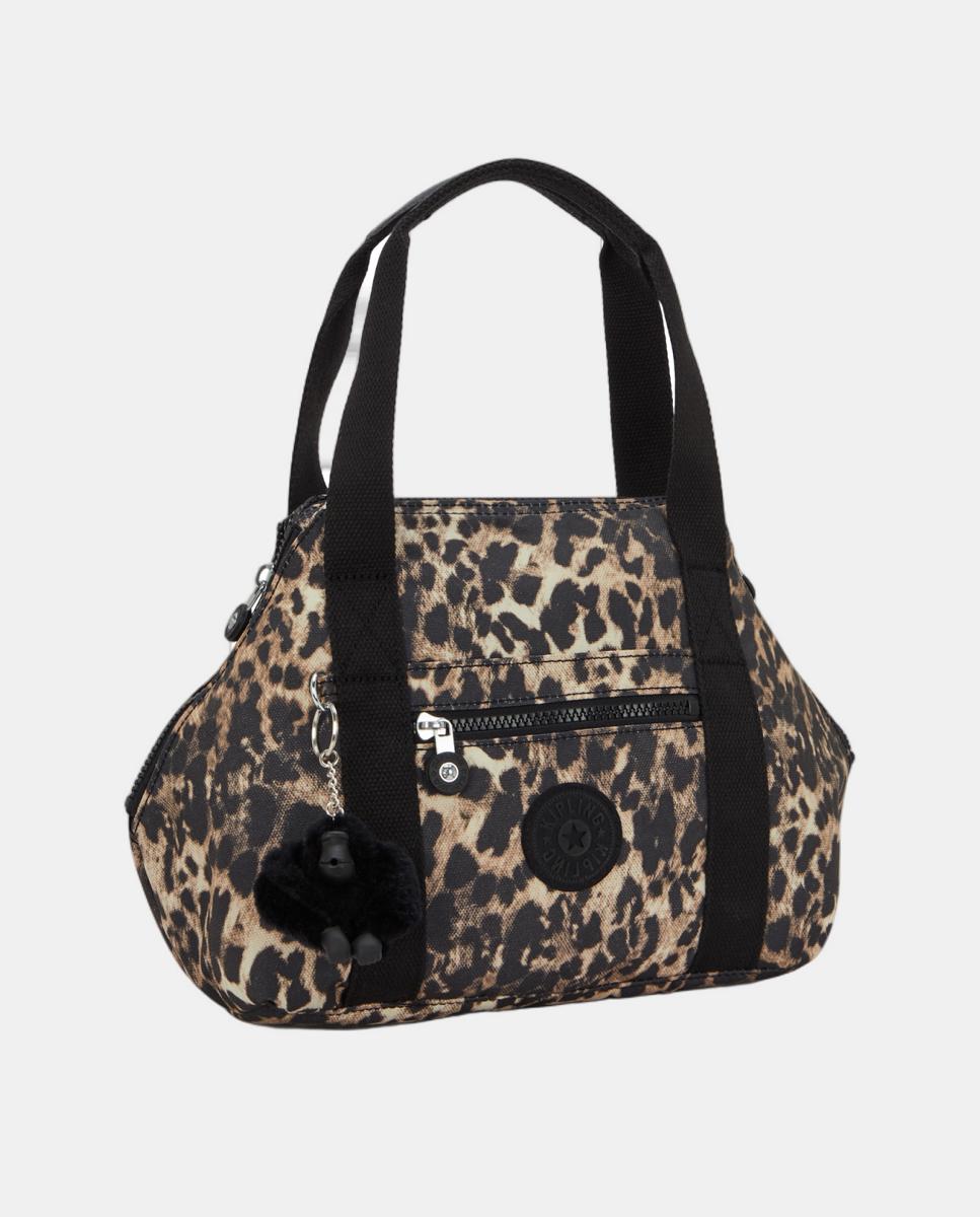 Mini Mala Tipo Tote com Correia Amovível Preto / Natural-5