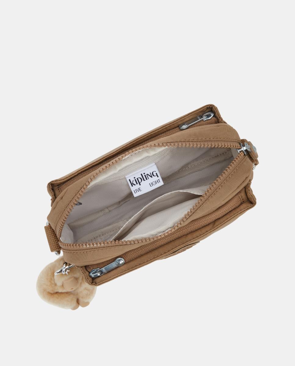Mala a Tiracolo Média com Correia Ajustável no Ombro Camel-2