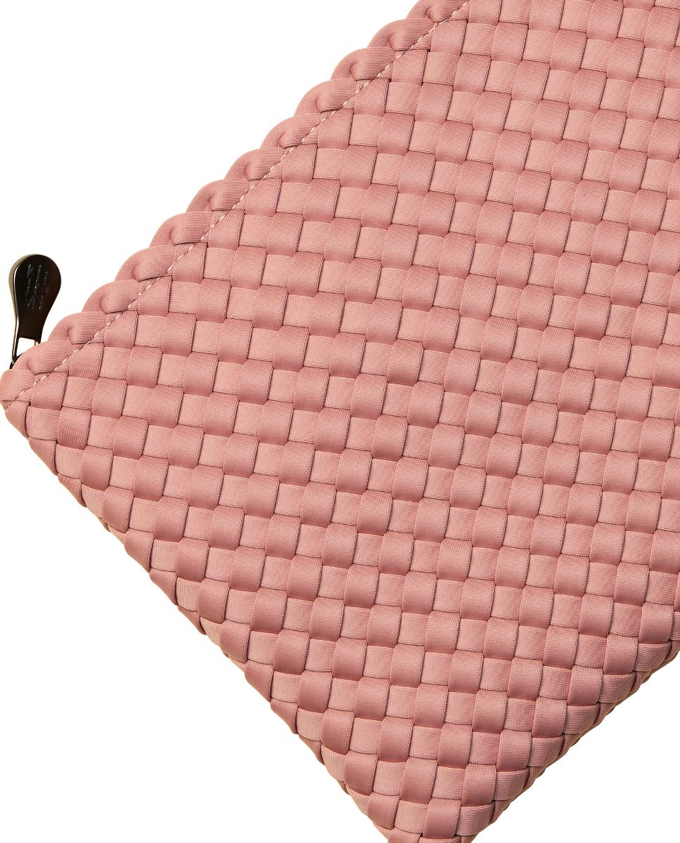 Mala Tipo Tote Média Entrançada Modelo St Barths Rosa-5