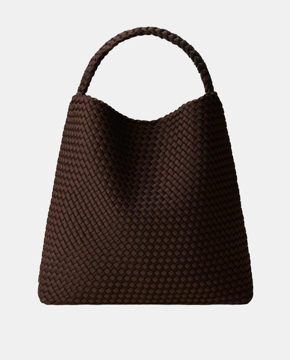 Imagen 0 de Hobo grande trenzado modelo Nomad Marrón oscuro