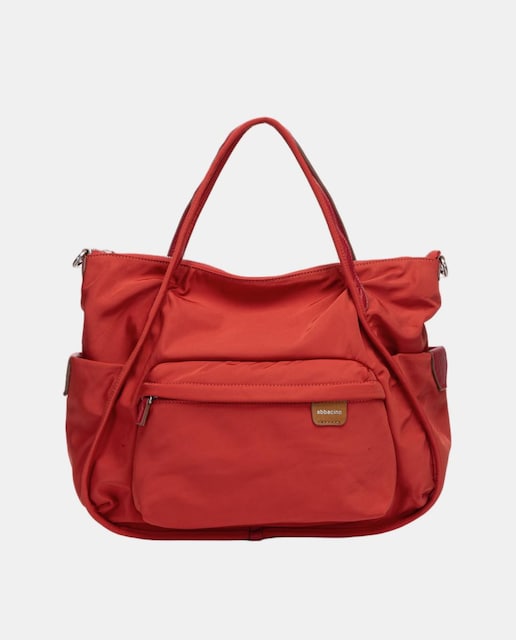 Imagem 0 de Mala de Ombro em Tecido com Bolso