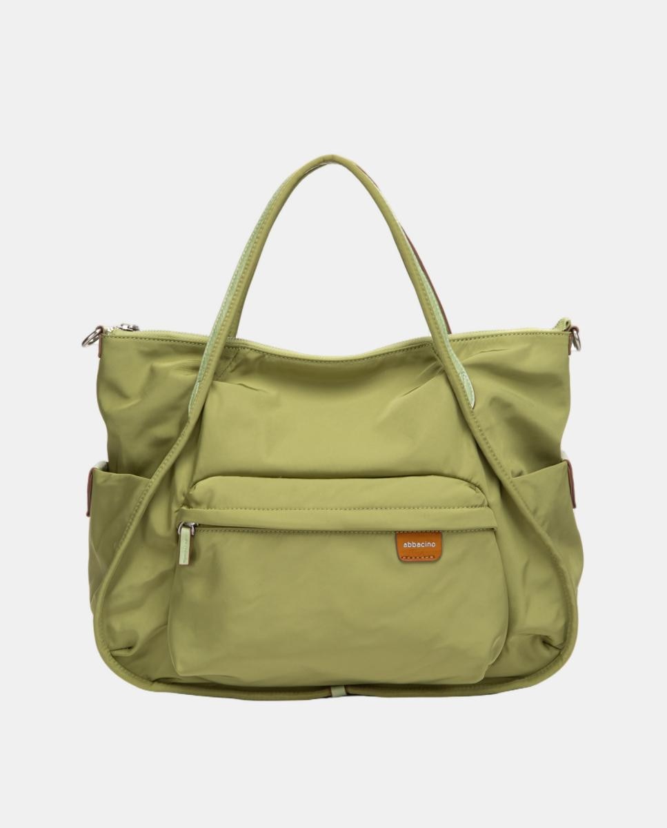 Imagem 0 de Mala de Ombro em Tecido com Bolso