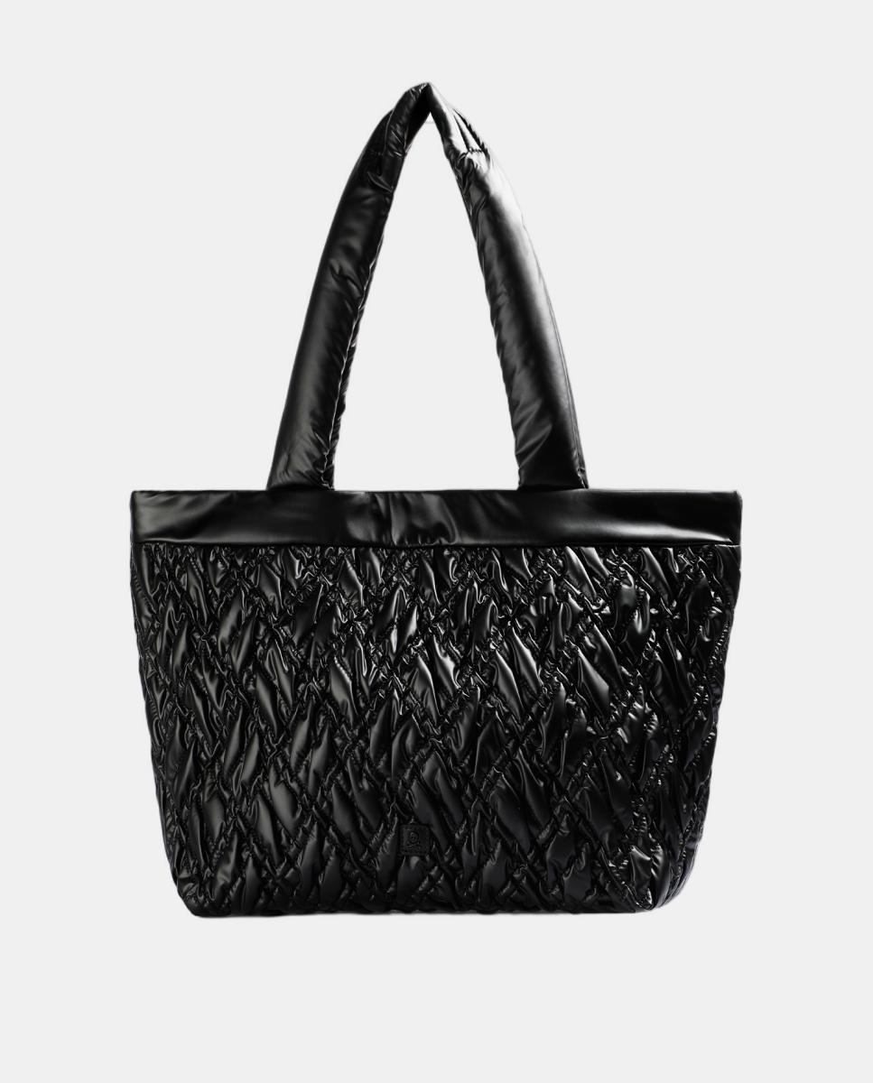 Shopper Acolchoado com Botão Magnético Preto-2