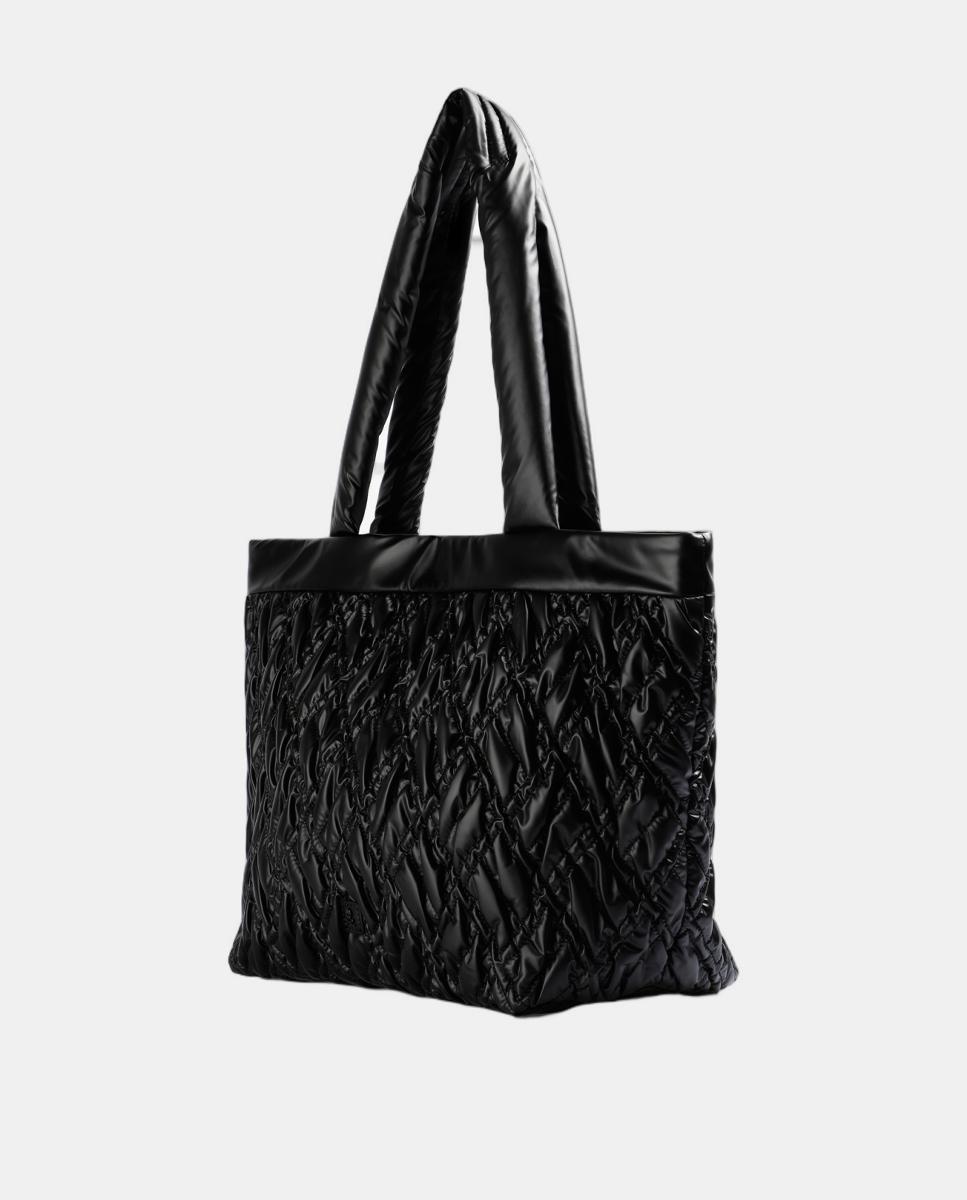 Shopper Acolchoado com Botão Magnético Preto-4