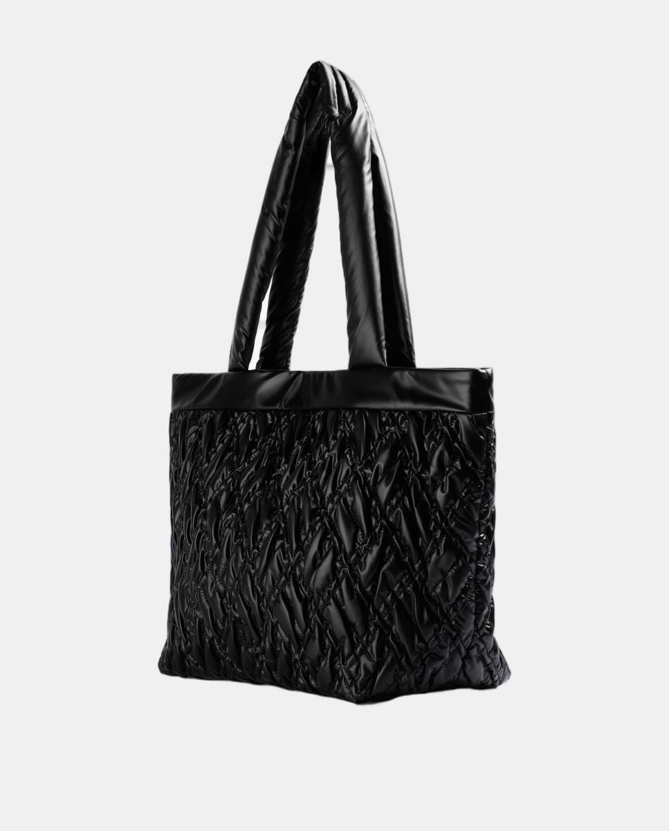 Mala shopper acolchoada Preto-4