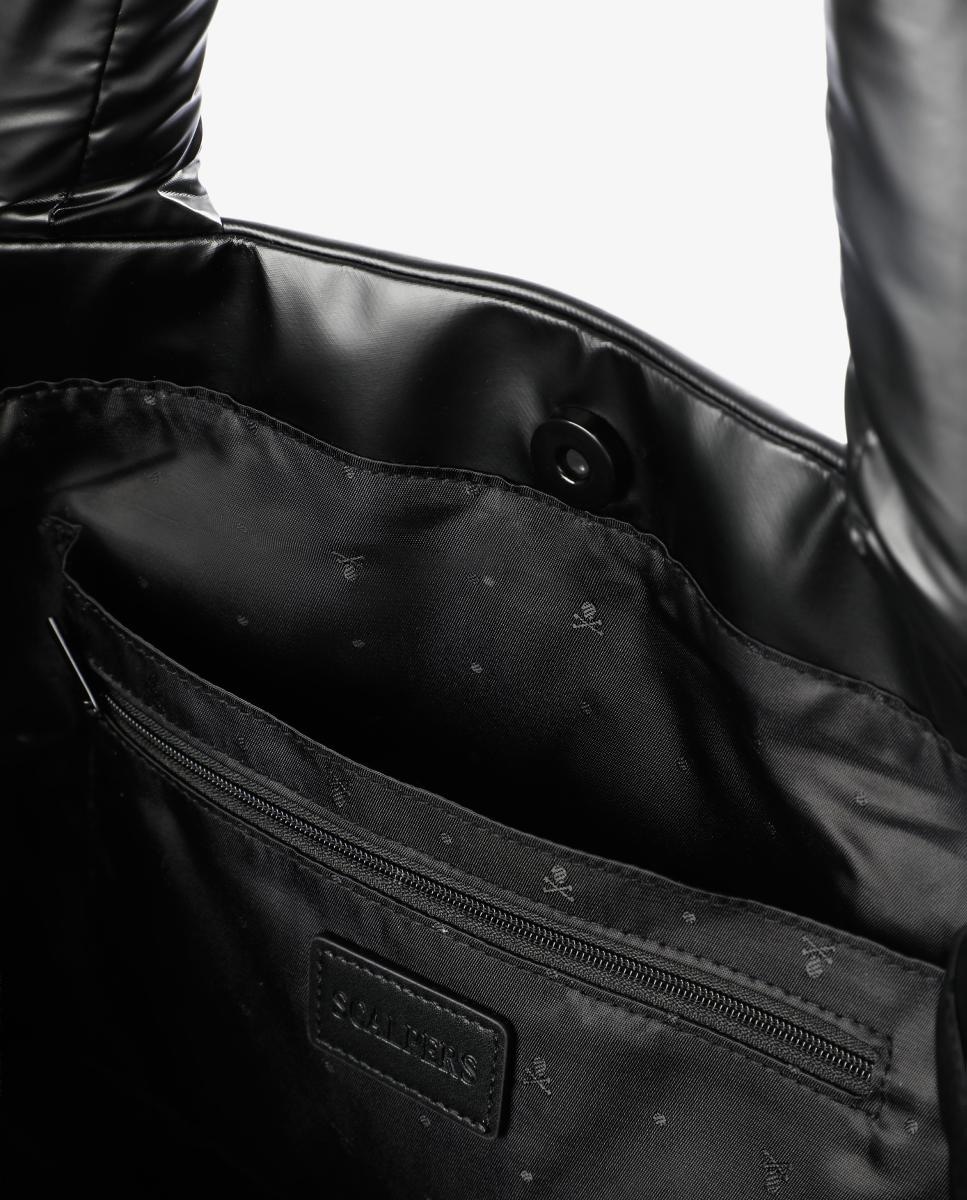 Mala shopper acolchoada Preto-6