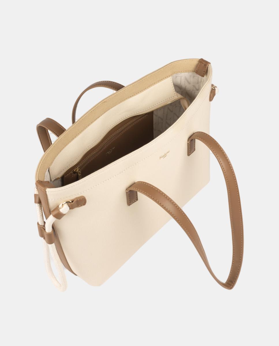 Mala de Formato Shopper Bicolor Branco-3