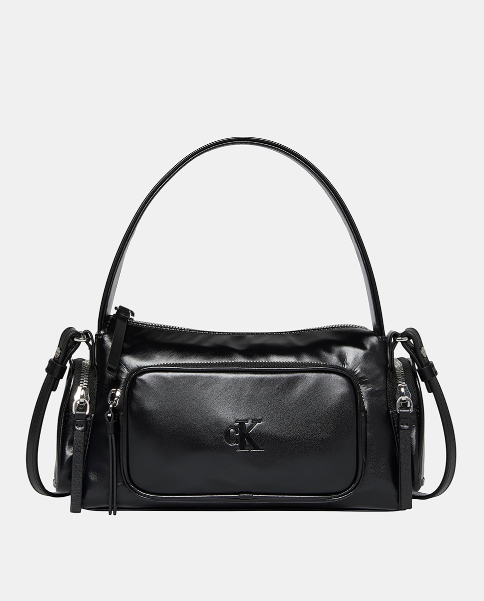 Mala CK Casual Multibolsos Metalizada Preto-1
