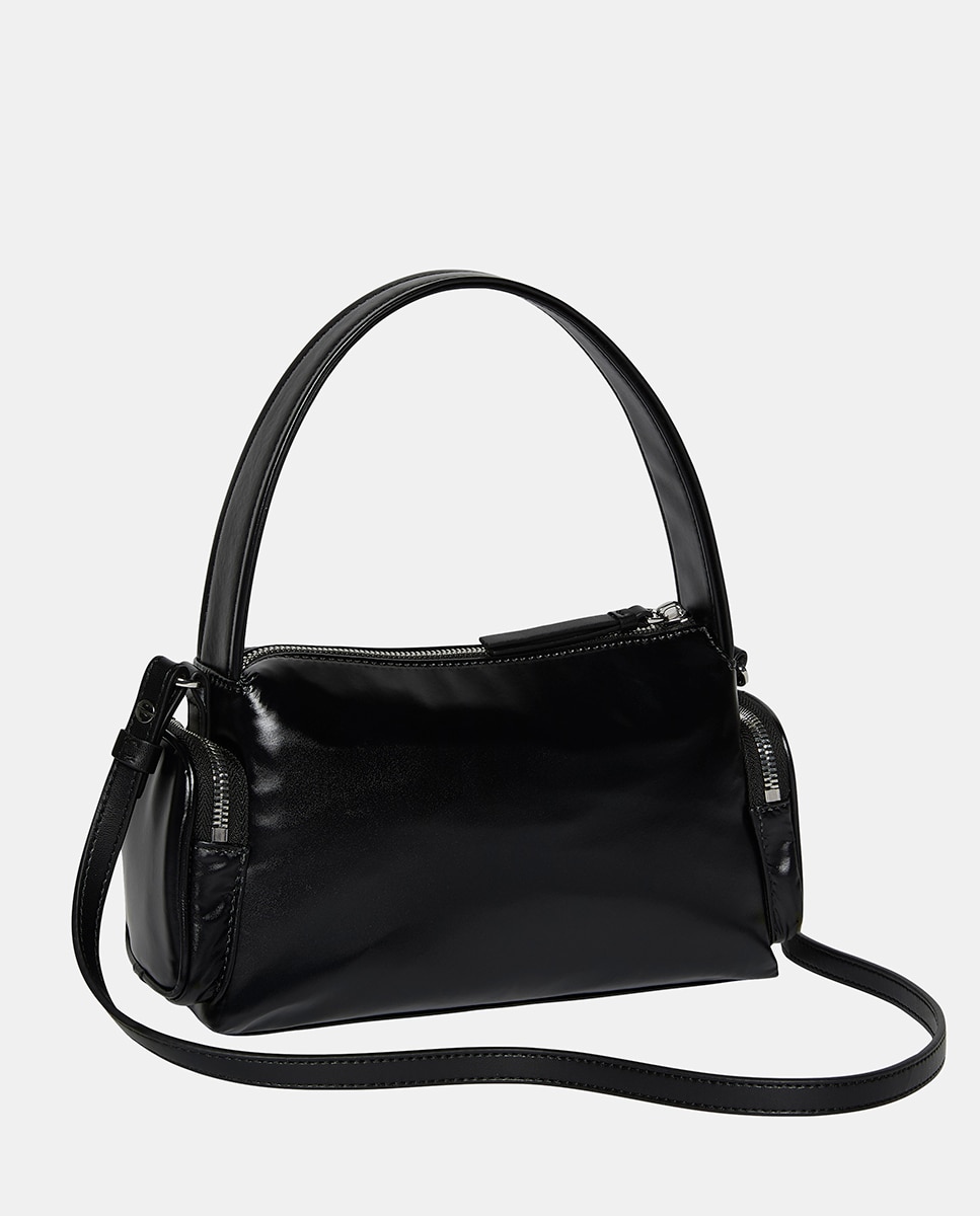 Mala CK Casual Multibolsos Metalizada Preto-2