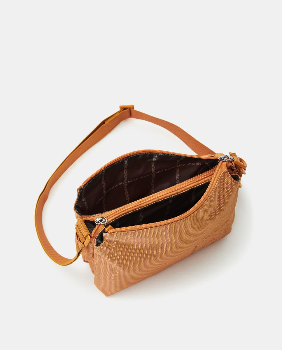 Mala a Tiracolo Pequena - Cinzento Laranja-4