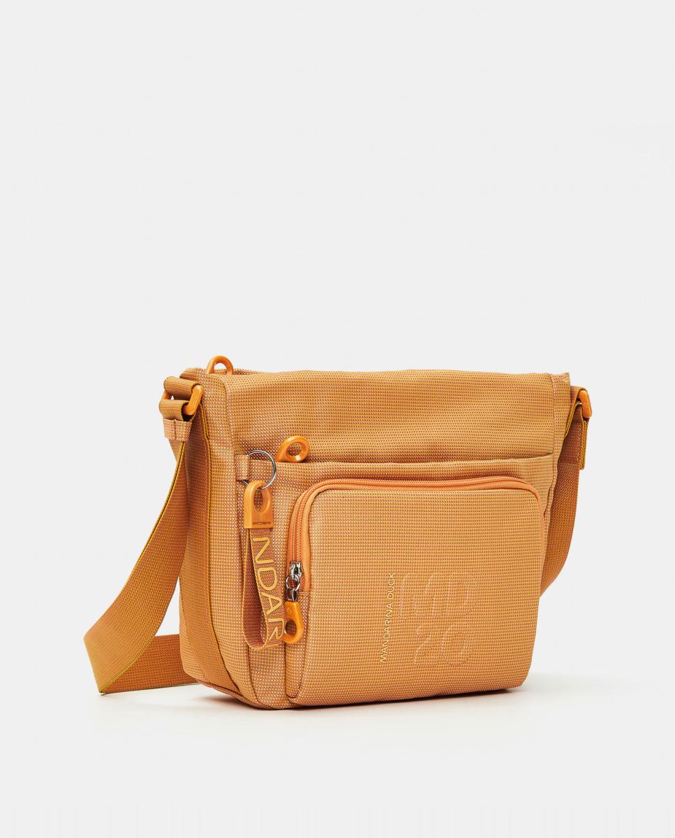 Mala a Tiracolo Média com Vários Bolsos Laranja-2
