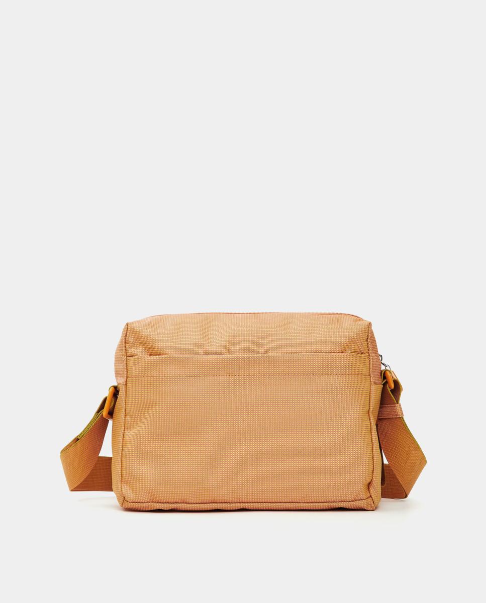 Mala a tiracolo média de mulher Mandarina Duck cinzento-escuro com fecho de correr Laranja-3