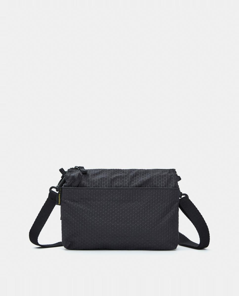 Mala a Tiracolo de Pochette Tripla - Branco Preto-4
