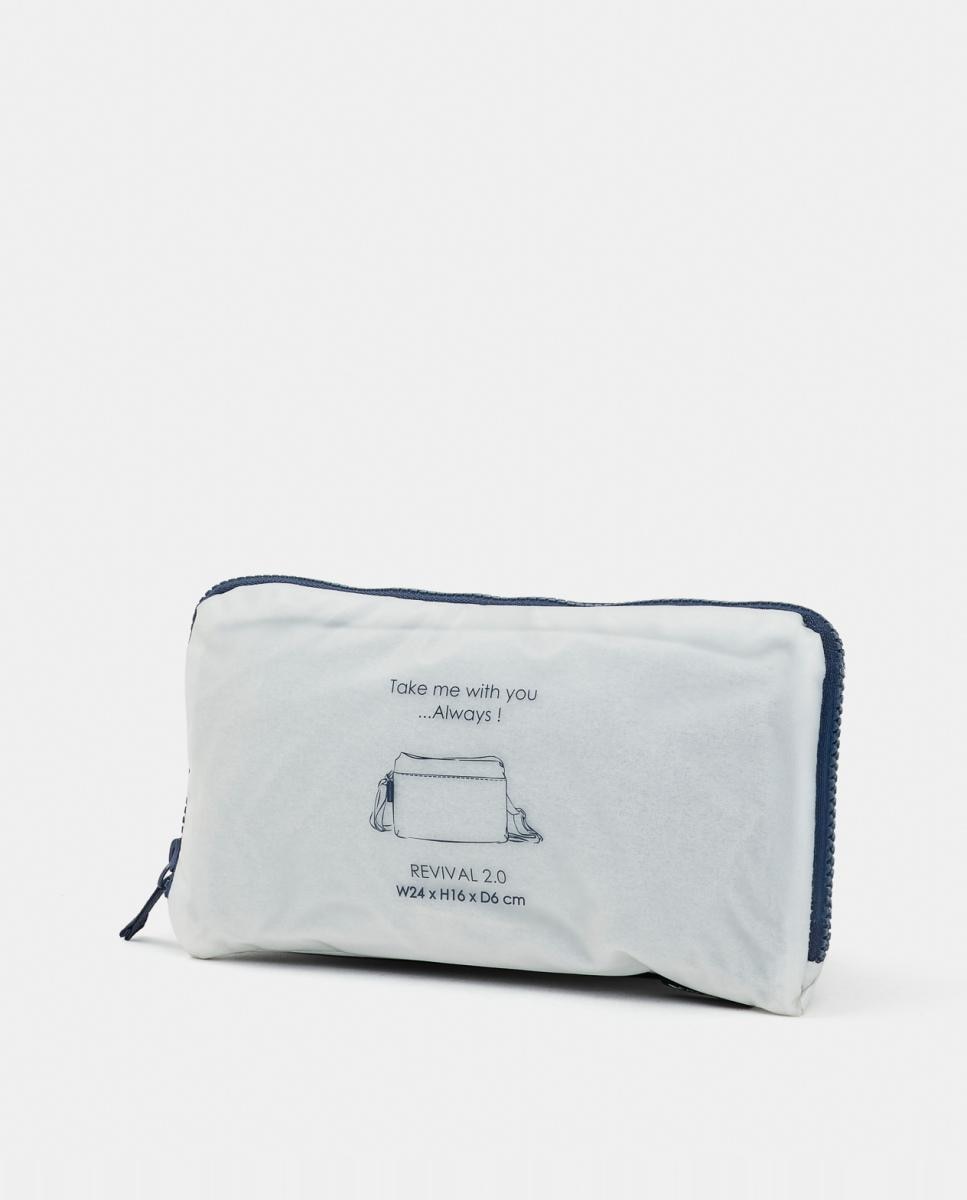 Mala a Tiracolo de Pochette Tripla - Branco Azul-2