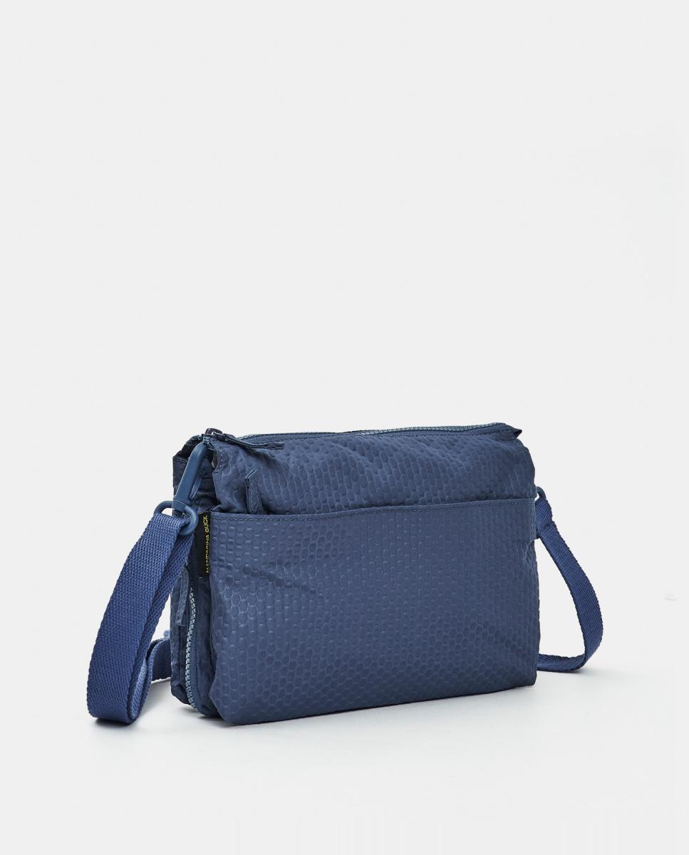 Mala a Tiracolo de Pochette Tripla - Branco Azul-3