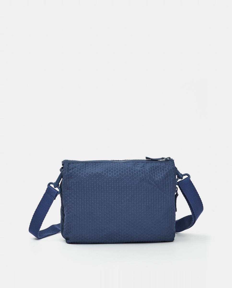 Mala a Tiracolo de Pochette Tripla - Branco Azul-4