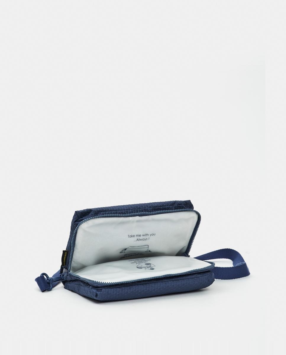 Mala a Tiracolo de Pochette Tripla - Branco Azul-5