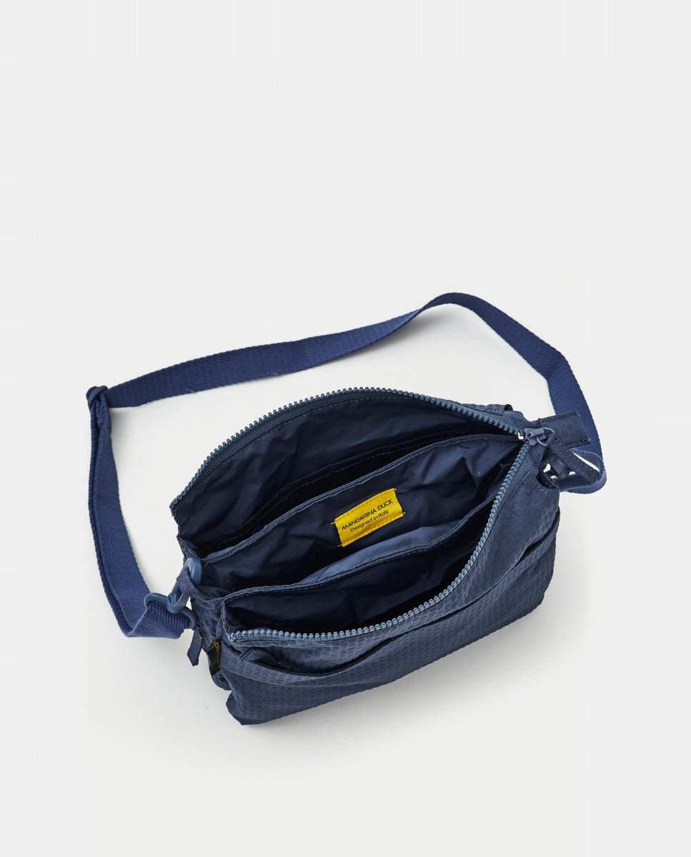 Mala a Tiracolo de Pochette Tripla - Branco Azul-6