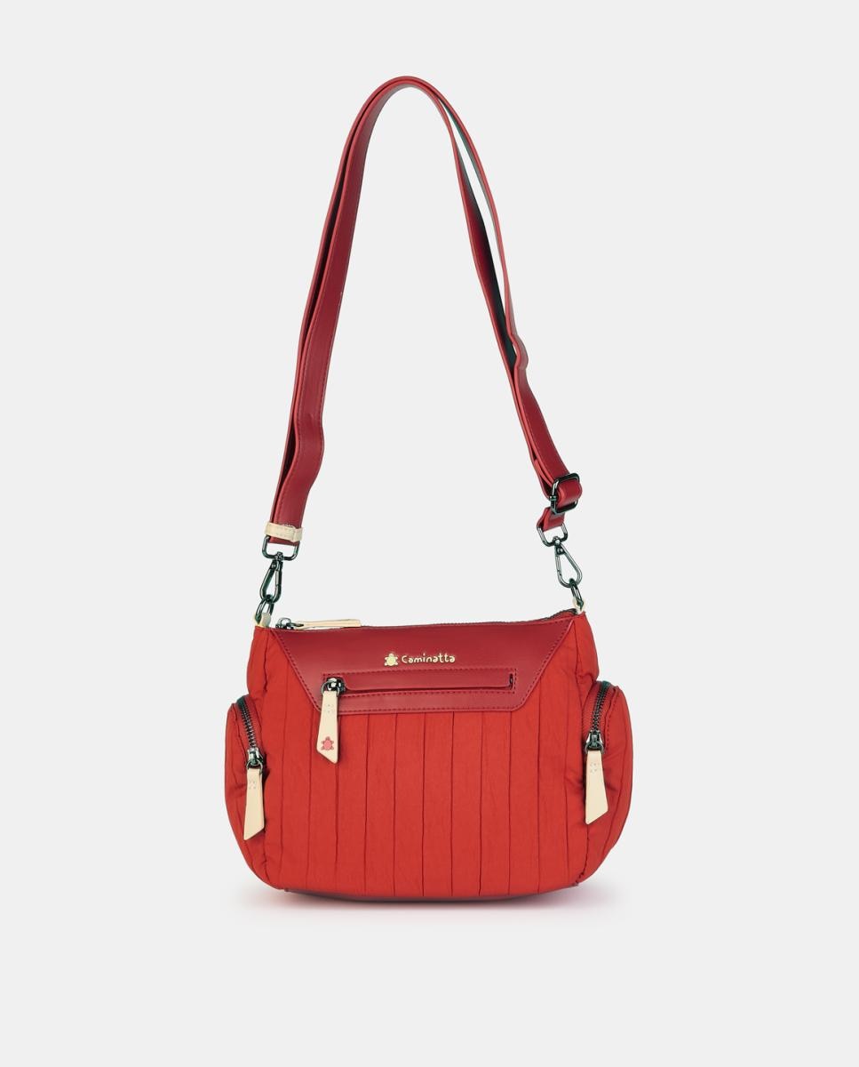 Mala Crossbody com Fecho de Correr Vermelho-1