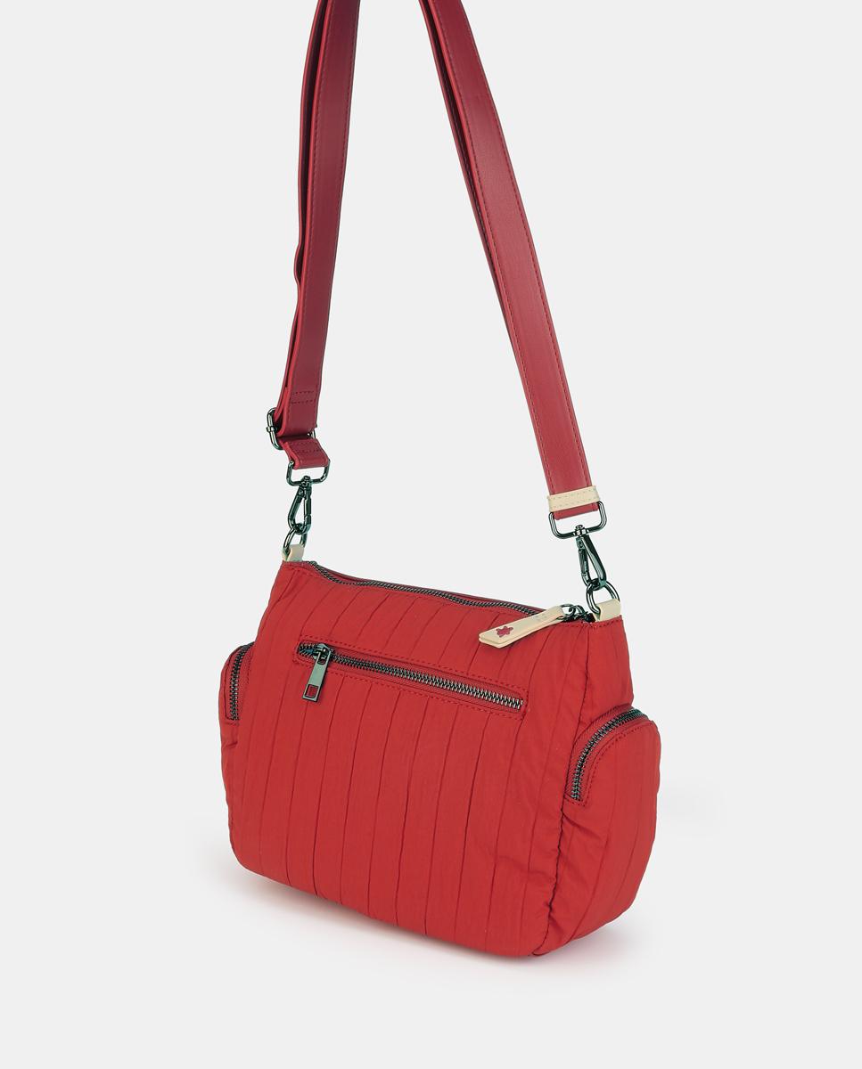 Mala Crossbody com Fecho de Correr Vermelho-2