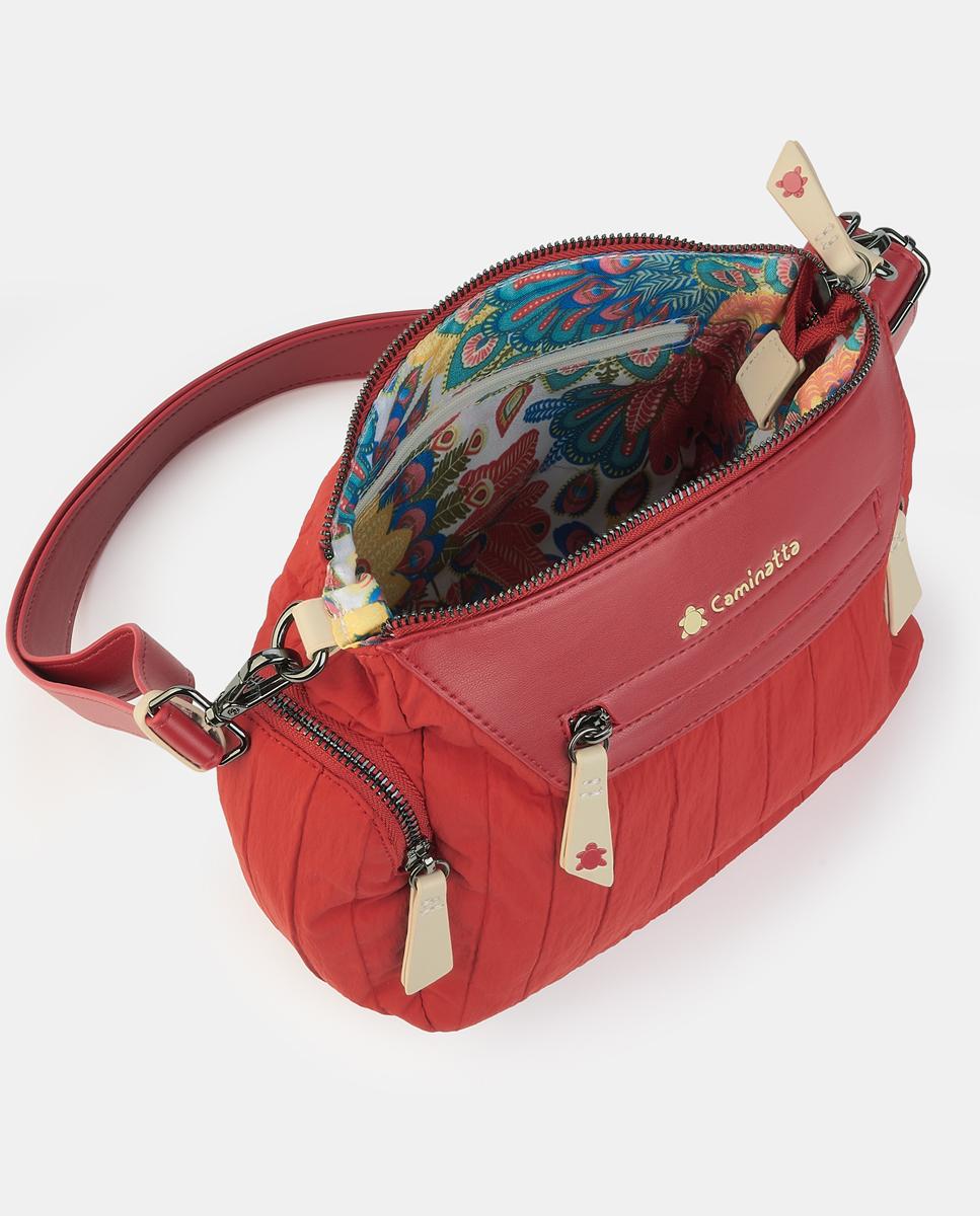 Mala Crossbody com Fecho de Correr Vermelho-3