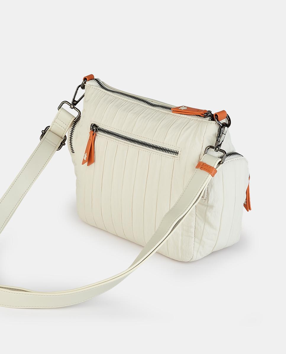 Mala Crossbody com Fecho de Correr Branco-2