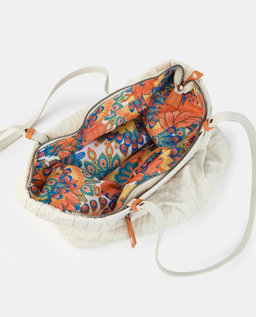 Mala Shopper com Fecho de Correr Branco-3