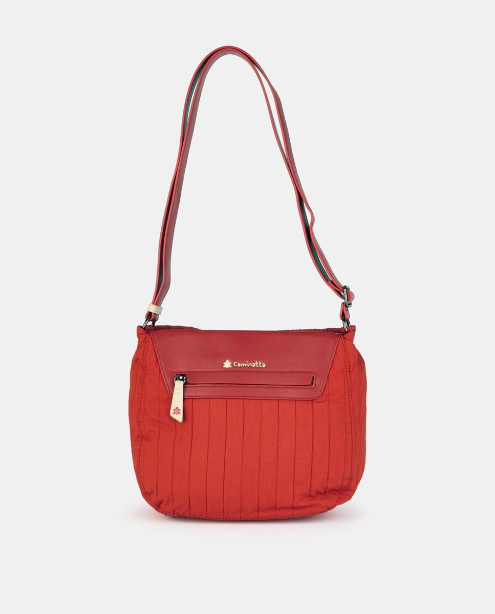 Mala Crossbody com Fecho de Correr Vermelho-1