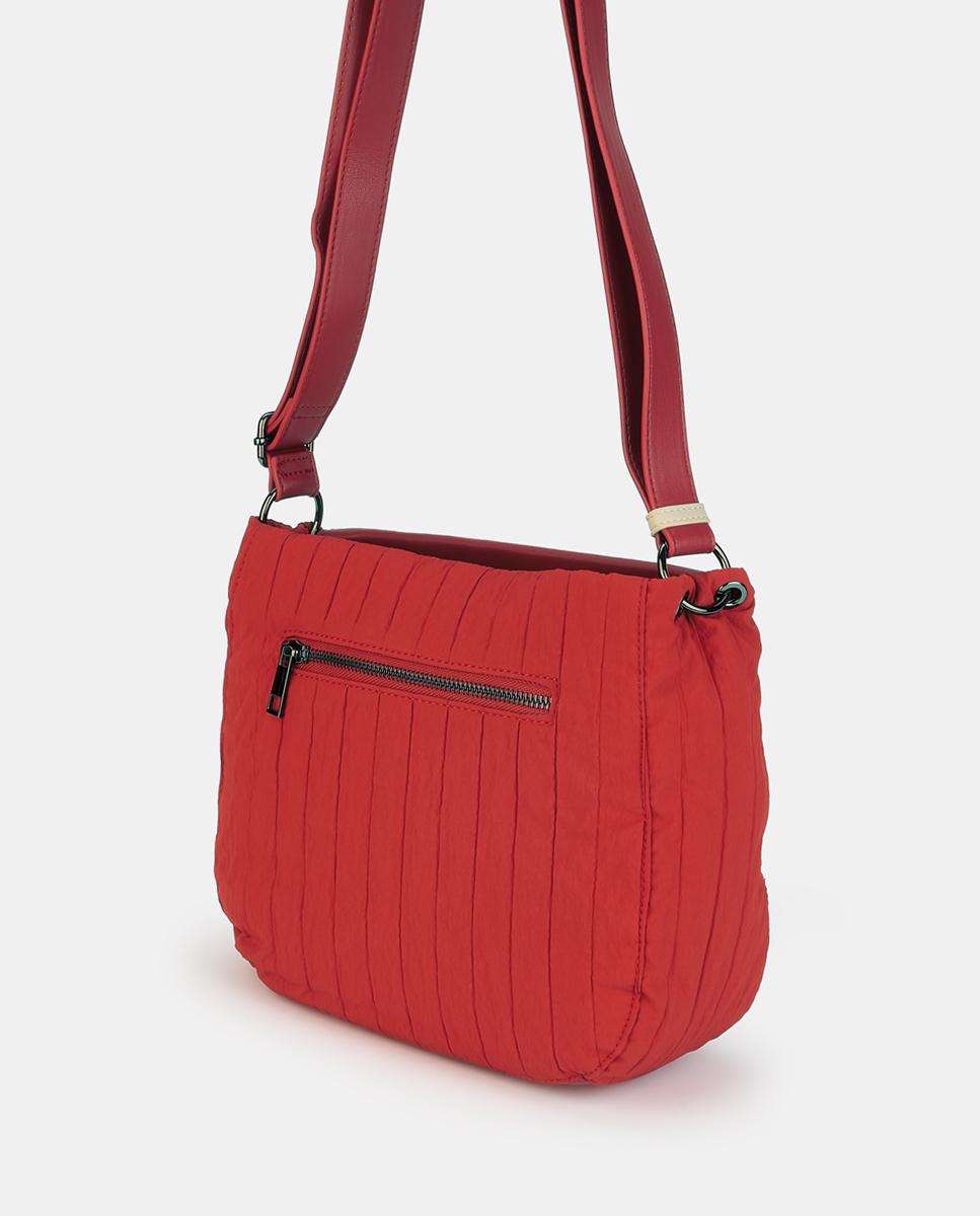 Mala Crossbody com Fecho de Correr Vermelho-2