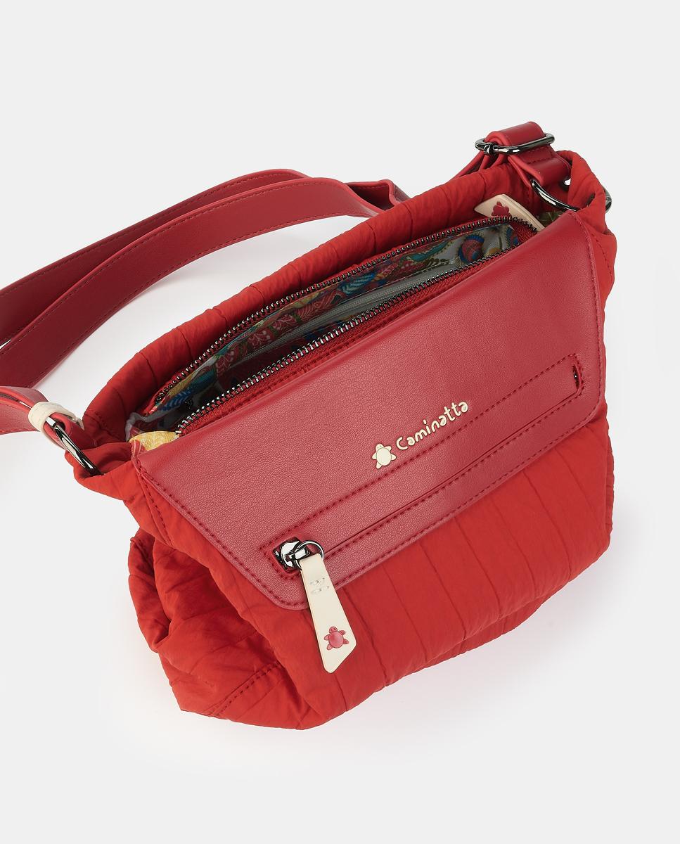 Mala Crossbody com Fecho de Correr Vermelho-3