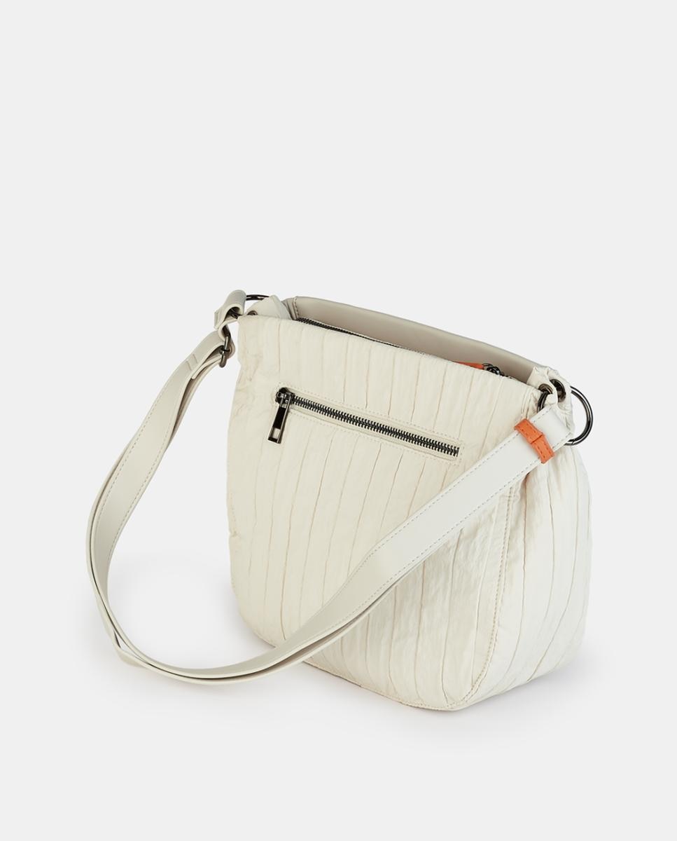 Mala Crossbody com Fecho de Correr Branco-2