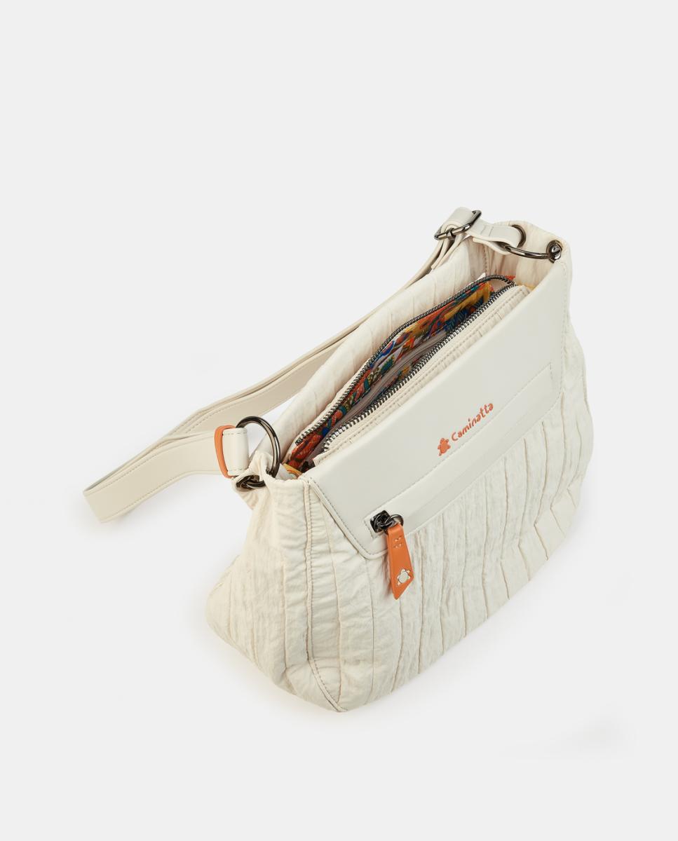 Mala Crossbody com Fecho de Correr Branco-3
