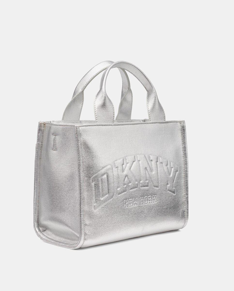 Mala Tipo Tote Pequena Hadlee Prata-3